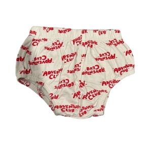 KID & KIND “Adventure Club” white & red bloomers - size 18-24 months